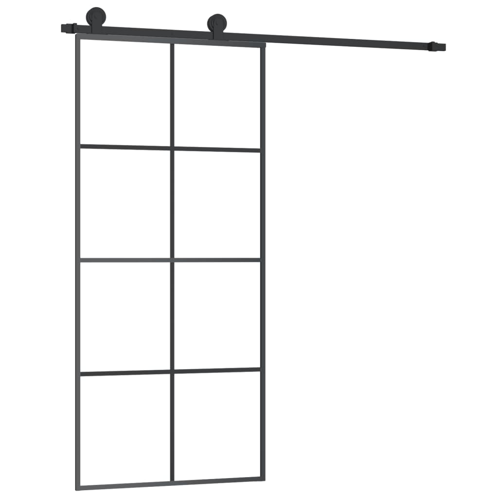 Puerta Corredera Vidrio ESG Esmerilado Aluminio 90x205 cm