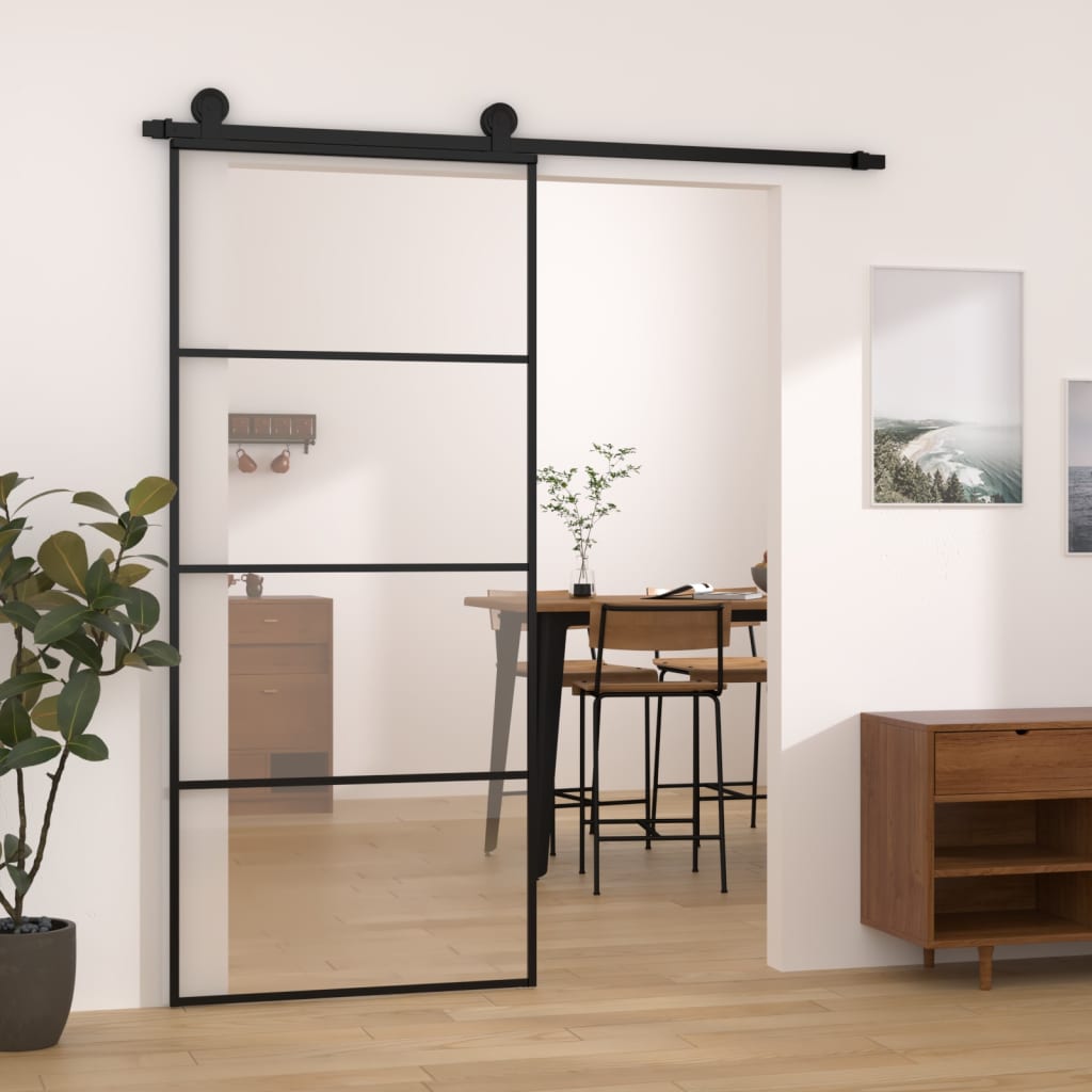 Puerta Corredera Vidrio ESG Aluminio 90x205 cm