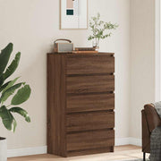 Commode en contreplaqué de chêne marron 60x36x103 cm v9309 - Vetonek