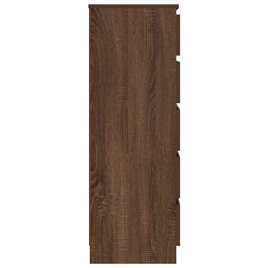 Commode en contreplaqué de chêne marron 60x36x103 cm v9309 - Vetonek