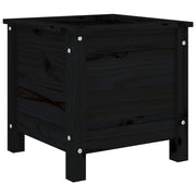 Jardinera madera maciza de pino negro 40x40x39 cm v9959 - Vetonek