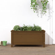 Jardinera madera maciza de pino marrón miel 82,5x40x39 cm v0009 Vetonek