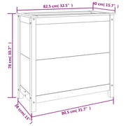 Jardinera madera maciza de pino 82,5x40x78 cm V0214 Vetonek