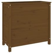 Jardinera madera maciza de pino marrón miel 82,5x40x78 cm v0245 - Vetonek