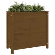 Jardinera madera maciza de pino marrón miel 82,5x40x78 cm v0245 - Vetonek