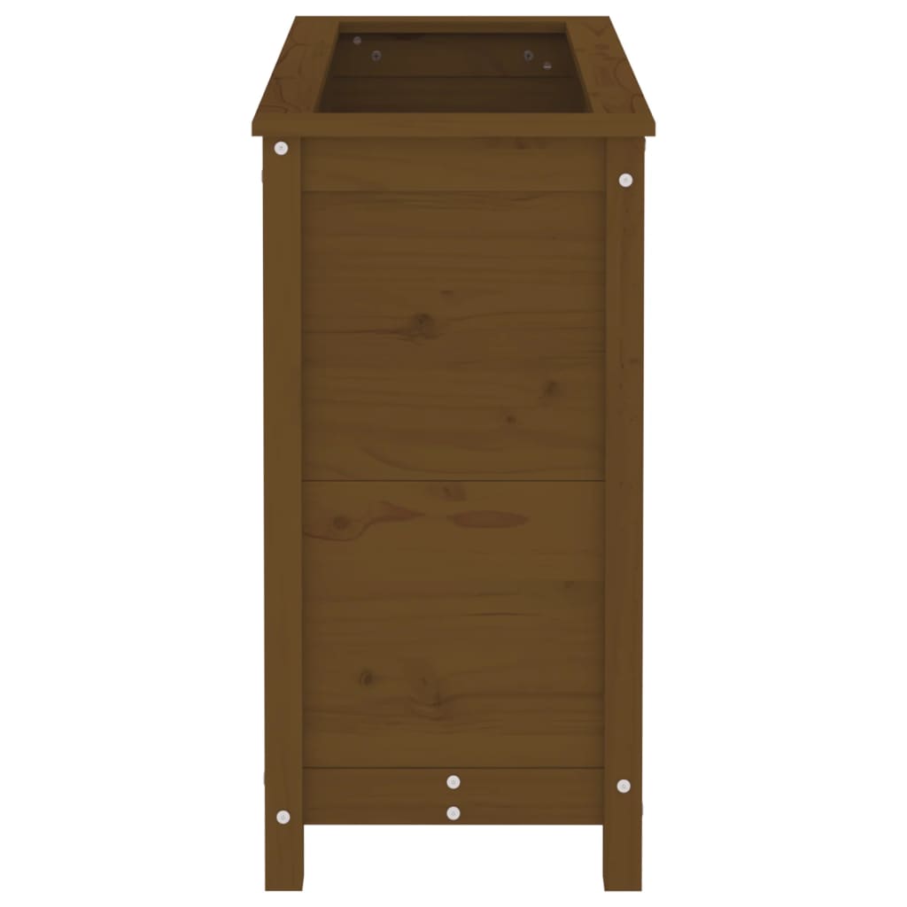 Jardinera madera maciza de pino marrón miel 82,5x40x78 cm v0245 - Vetonek