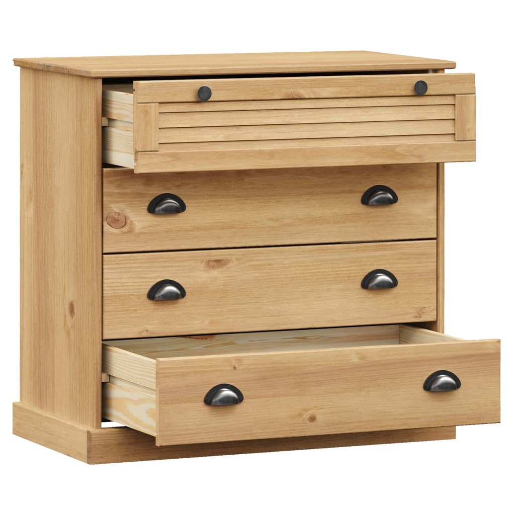Commode VIGO en bois de pin massif 80x40x76 cm V5742 Vetonek