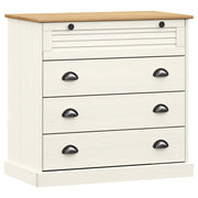 Commode VIGO en bois de pin blanc massif 80x40x76 cm V5759 Vetonek