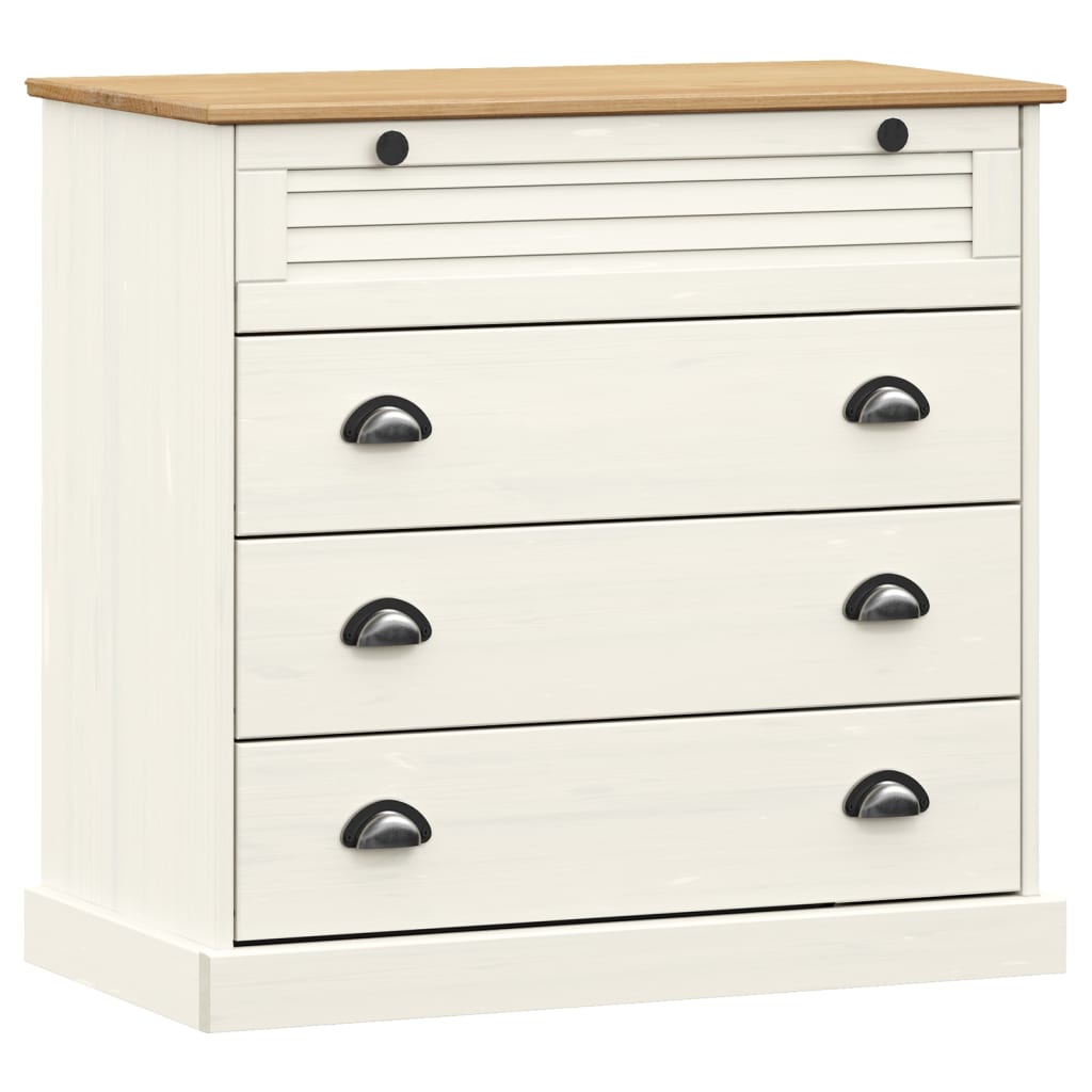 Commode VIGO en bois de pin blanc massif 80x40x76 cm V5759 Vetonek