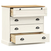 Commode VIGO en bois de pin blanc massif 80x40x76 cm V5759 Vetonek