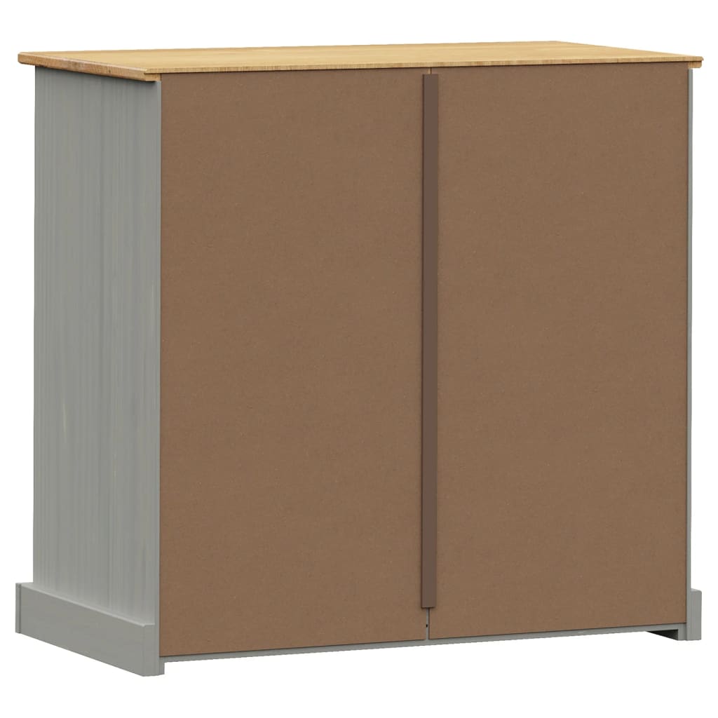 Commode VIGO en bois de pin gris massif 80x40x76 cm V5766 Vetonek