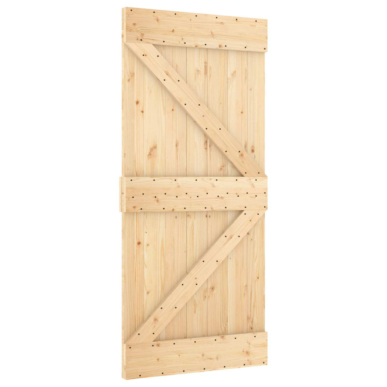 Porte NARVIK Naturelle 95 x 210 cm Bois de Pin Massif 
