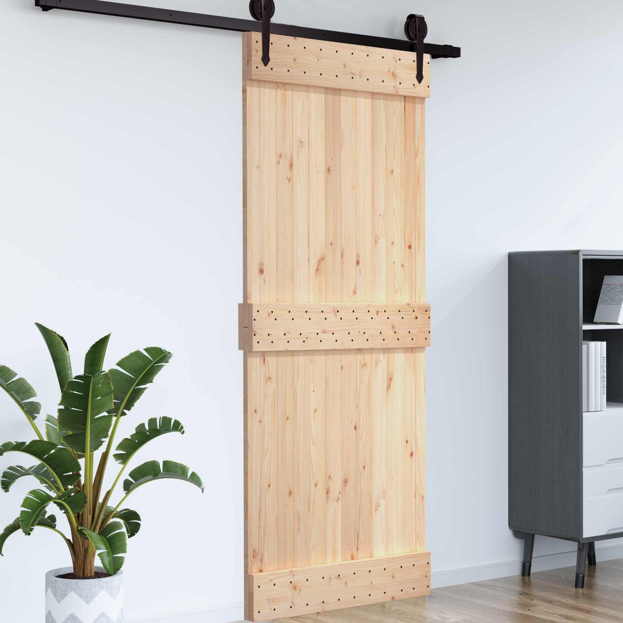 Porte NARVIK Naturel 70 x 210 cm Bois de Pin Massif 