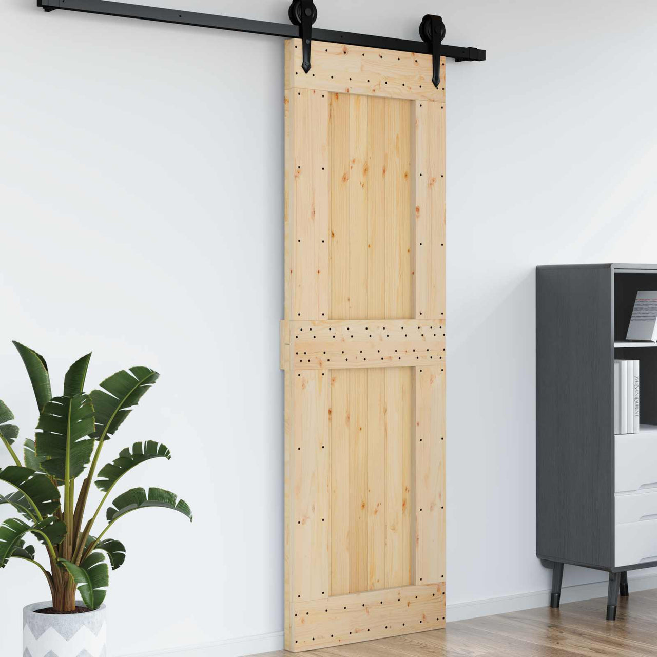 Porte NARVIK Naturelle 70 x 210 cm Bois de Pin Massif 
