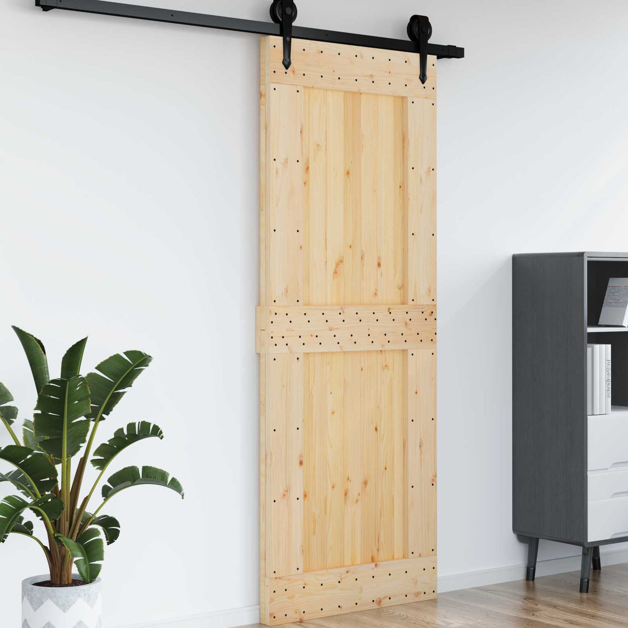 Porte NARVIK Naturel 85 x 210 cm Bois de pin massif 