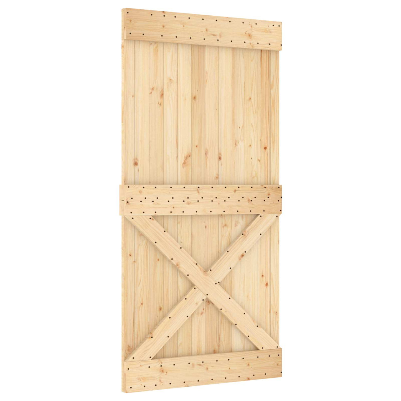 Porte NARVIK Naturel 100 x 210 cm Bois de Pin Massif 