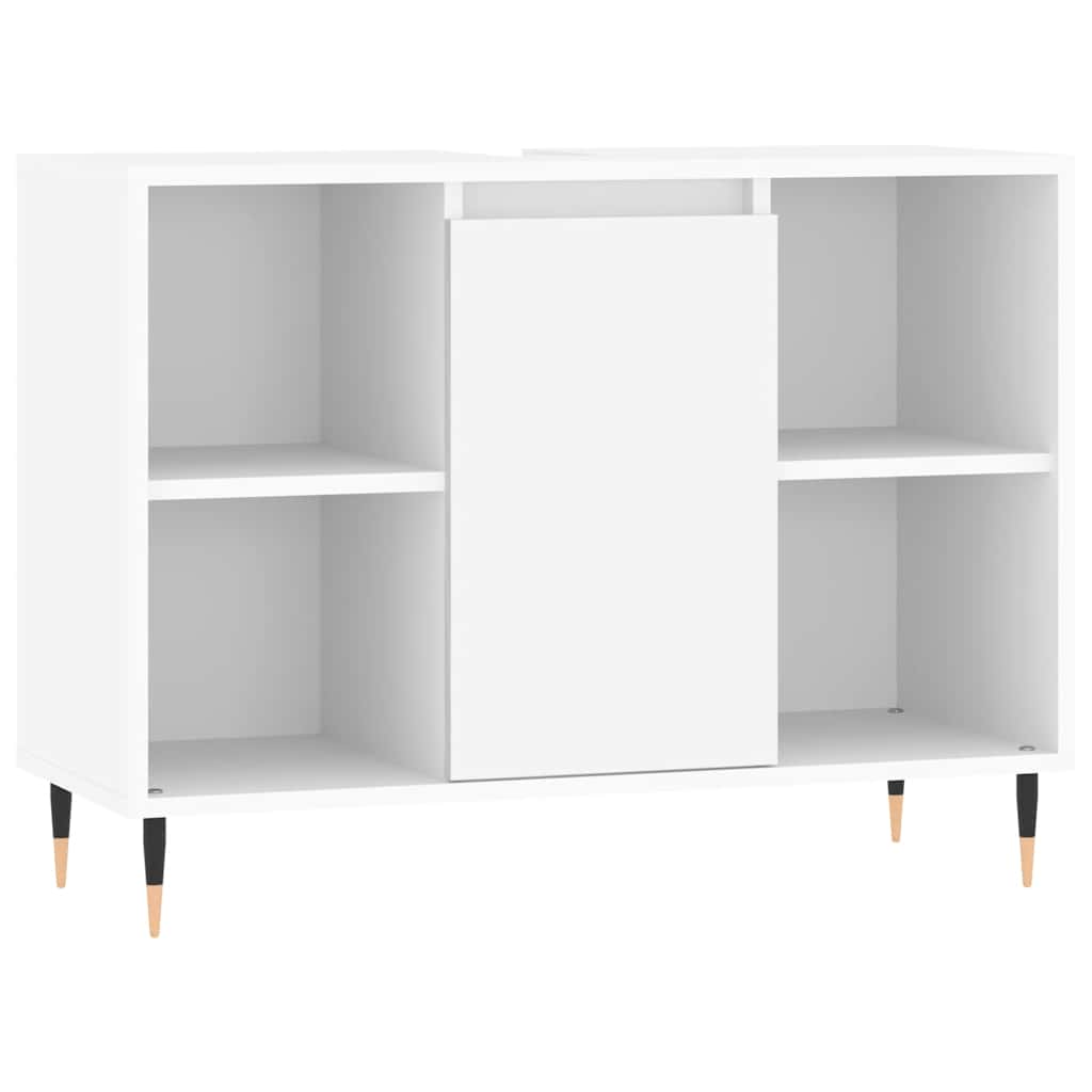 Meuble de salle de bain en dérivé du bois blanc Vetonek 80x33x60 cm
