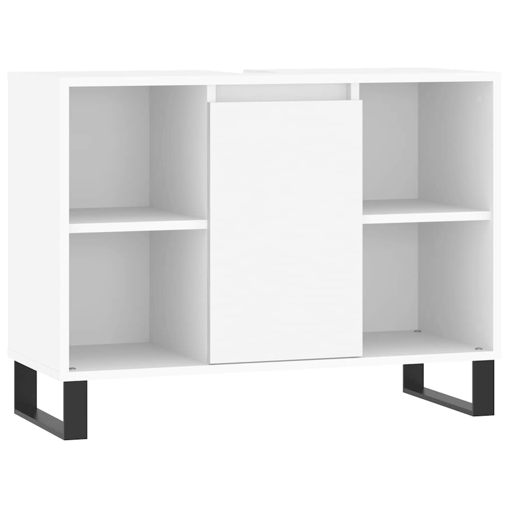 Meuble de salle de bain en dérivé du bois blanc Vetonek 80x33x60 cm