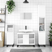 Meuble de salle de bain en dérivé du bois blanc 80x33x60 cm v6470 Vetonek