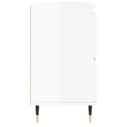 Meuble de salle de bain en dérivé du bois blanc brillant 80x33x60 cm v6579 - Vetonek