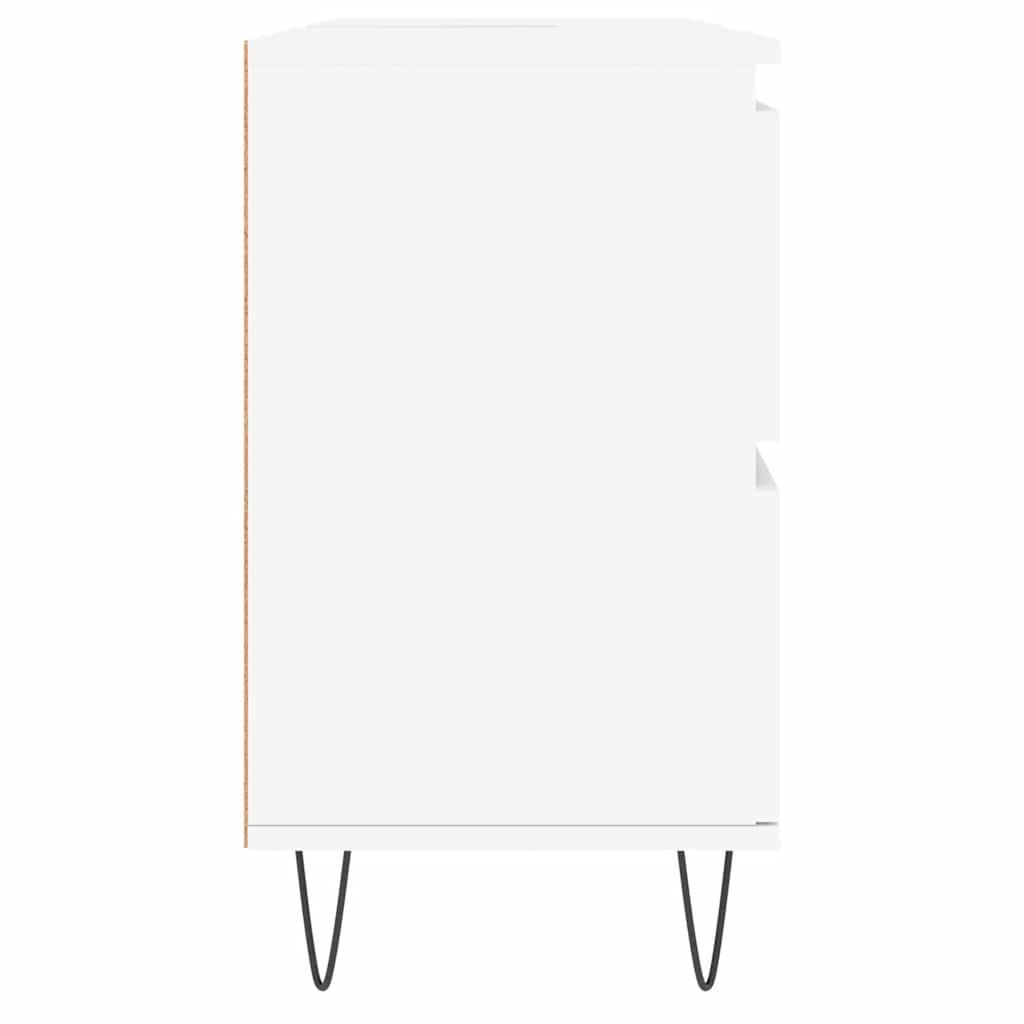 Meuble de salle de bain en dérivé du bois blanc 80x33x60 cm - Vetonek