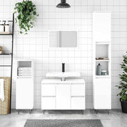 Meuble de salle de bain en dérivé du bois blanc 80x33x60 cm v6630 Vetonek