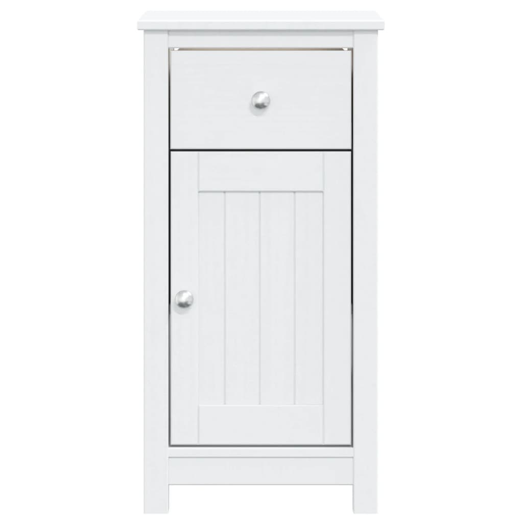 Meuble de salle de bain BERG en bois de pin blanc massif 40x34x80 cm - Vetonek