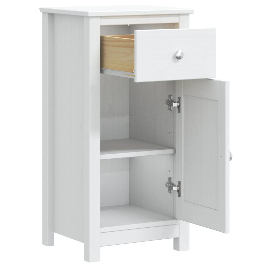 Meuble de salle de bain BERG en bois de pin blanc massif 40x34x80 cm - Vetonek