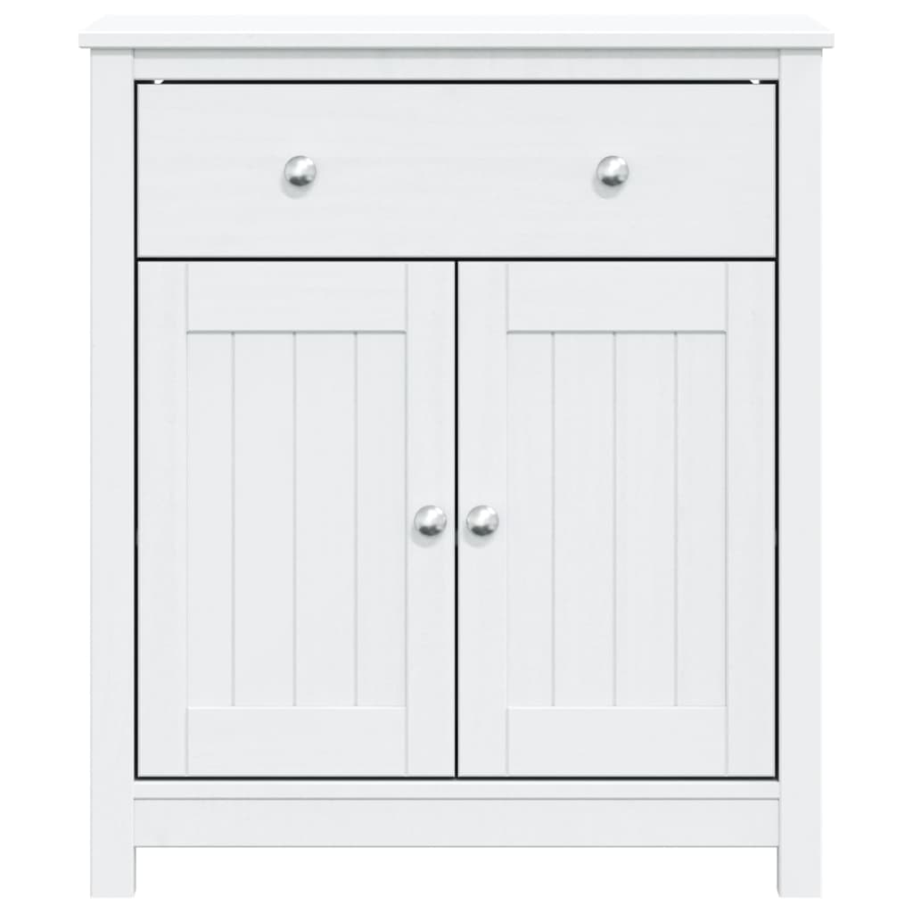 Meuble de salle de bain Berg en bois de pin blanc massif 69,5x34x80 cm v5102 - Vetonek
