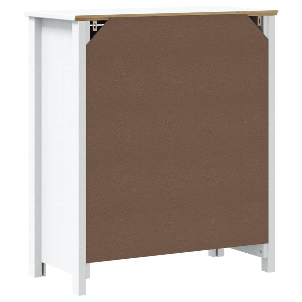 Meuble de salle de bain Berg en bois de pin blanc massif 69,5x34x80 cm v5102 - Vetonek