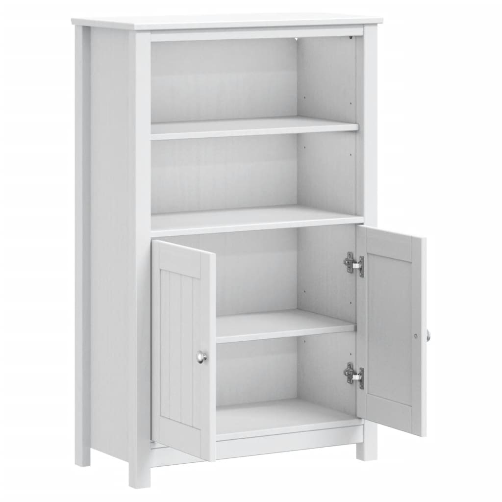 Meuble de salle de bain BERG en bois de pin blanc massif 69,5x34x110 cm - Vetonek