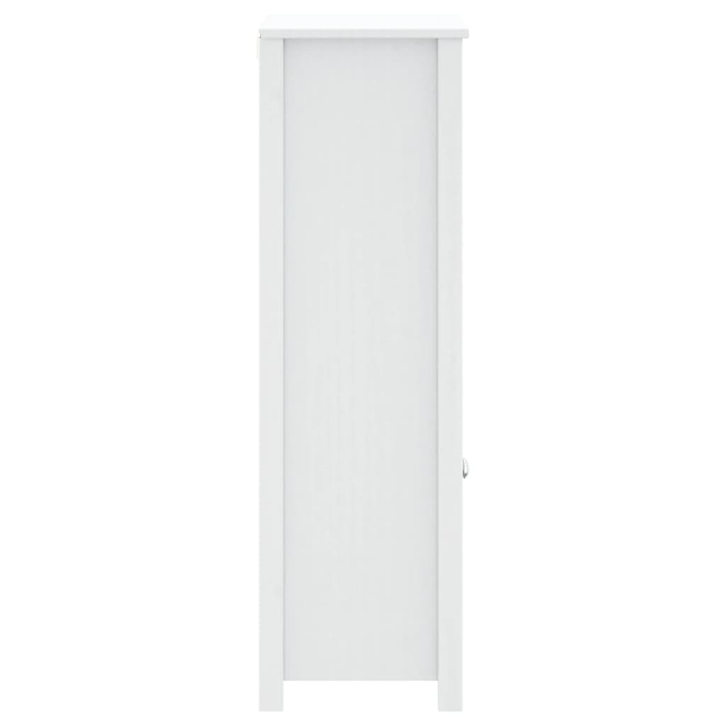 Meuble de salle de bain BERG en bois de pin blanc massif 69,5x34x110 cm - Vetonek