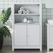 Meuble de salle de bain Berg en bois de pin blanc massif 69,5x34x110 cm v5140 Vetonek