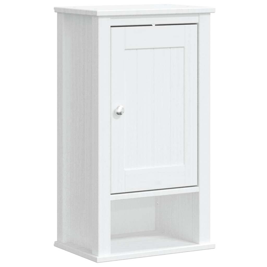 Vetonek BERG meuble mural de salle de bain en bois de pin blanc massif 40x27x71,5 cm