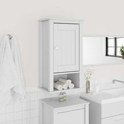 Armoire murale de salle de bain Berg en bois de pin blanc massif 40x27x71,5 cm v5164 Vetonek
