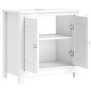 Meuble lavabo Berg en bois de pin blanc massif 60x34x59cm v5201 - Vetonek