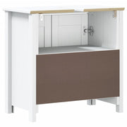 Meuble lavabo Berg en bois de pin blanc massif 60x34x59cm v5201 - Vetonek