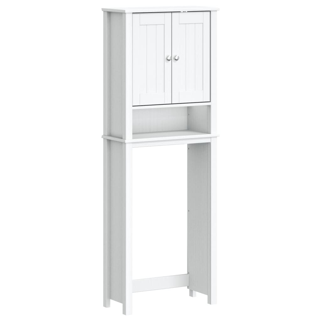 Vetonek BERG meuble de toilette en bois massif blanc 60x27x164,5 cm