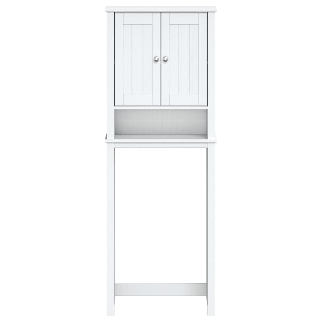 Meuble de toilette Berg bois massif blanc 60x27x164,5 cm v5225 - Vetonek