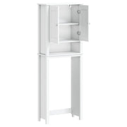 Meuble de toilette Berg bois massif blanc 60x27x164,5 cm v5225 - Vetonek