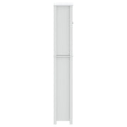 Meuble de toilette Berg bois massif blanc 60x27x164,5 cm v5225 - Vetonek