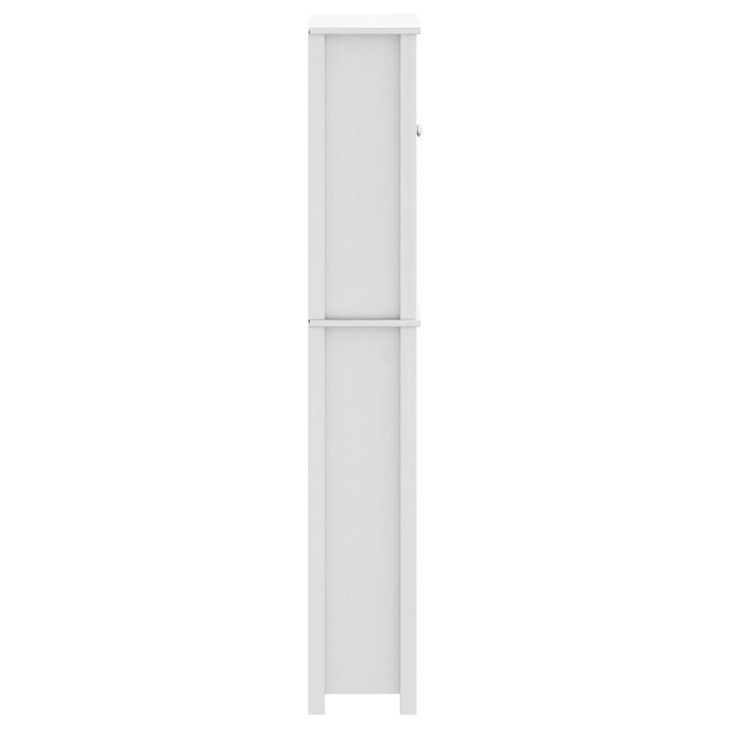 Meuble de toilette Berg bois massif blanc 60x27x164,5 cm v5225 - Vetonek
