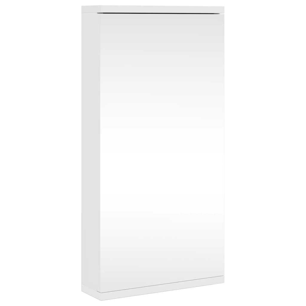 Vetonek Meuble de salle de bain d'angle avec miroir blanc 30x24x60 cm