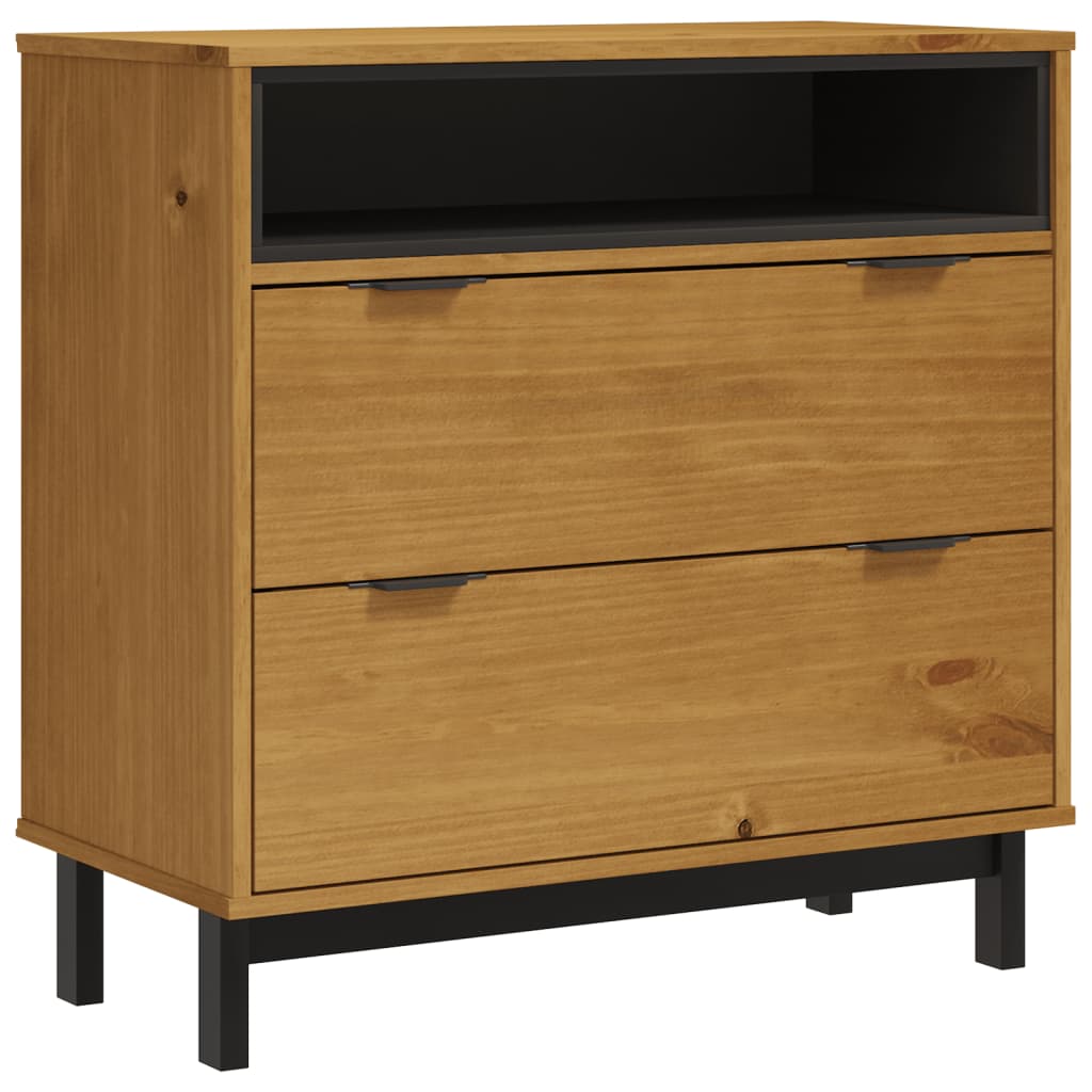 Commode Vetonek FLAM en bois de pin massif 80x40x80 cm