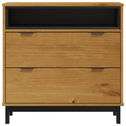 Commode flam en bois de pin massif 80x40x80 cm v7502 - Vetonek