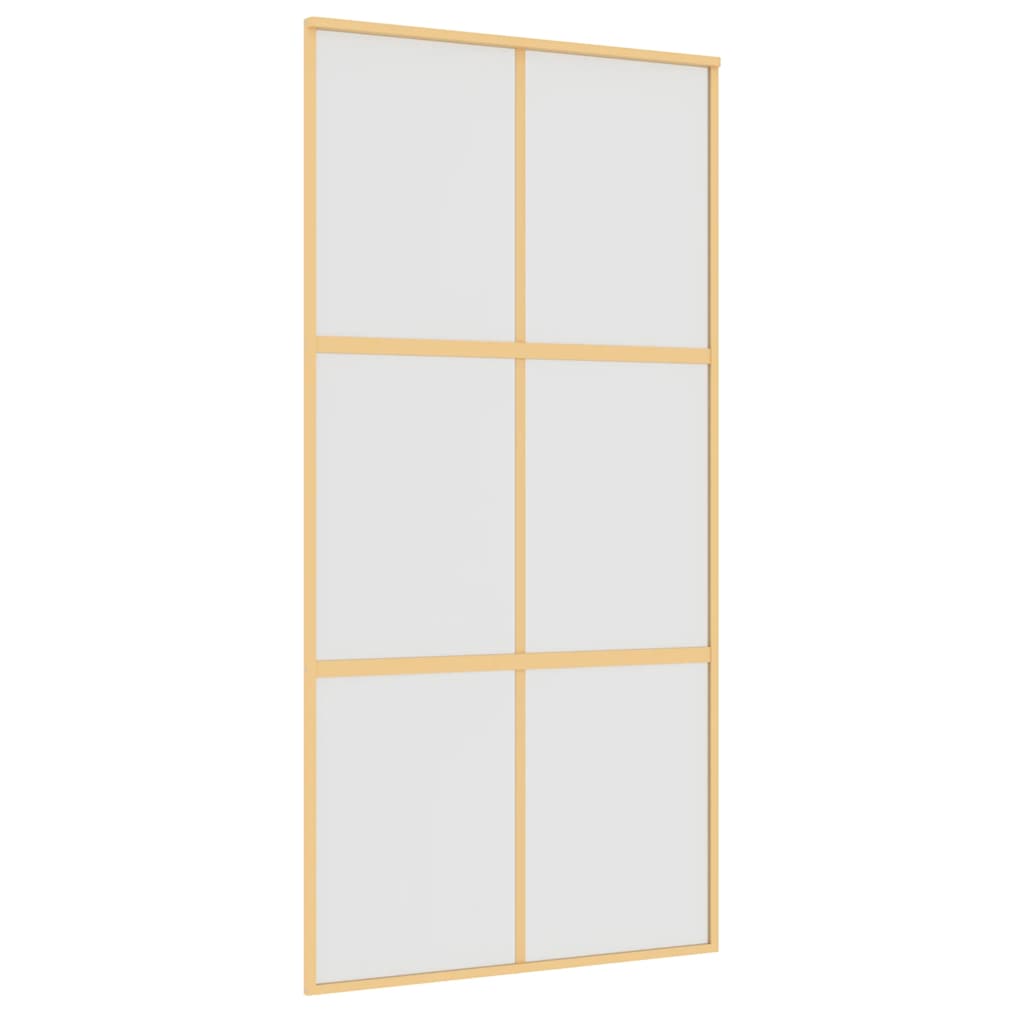 Puerta Corredera Dorada de Vidrio ESG Esmerilado 102,5 x 205 cm