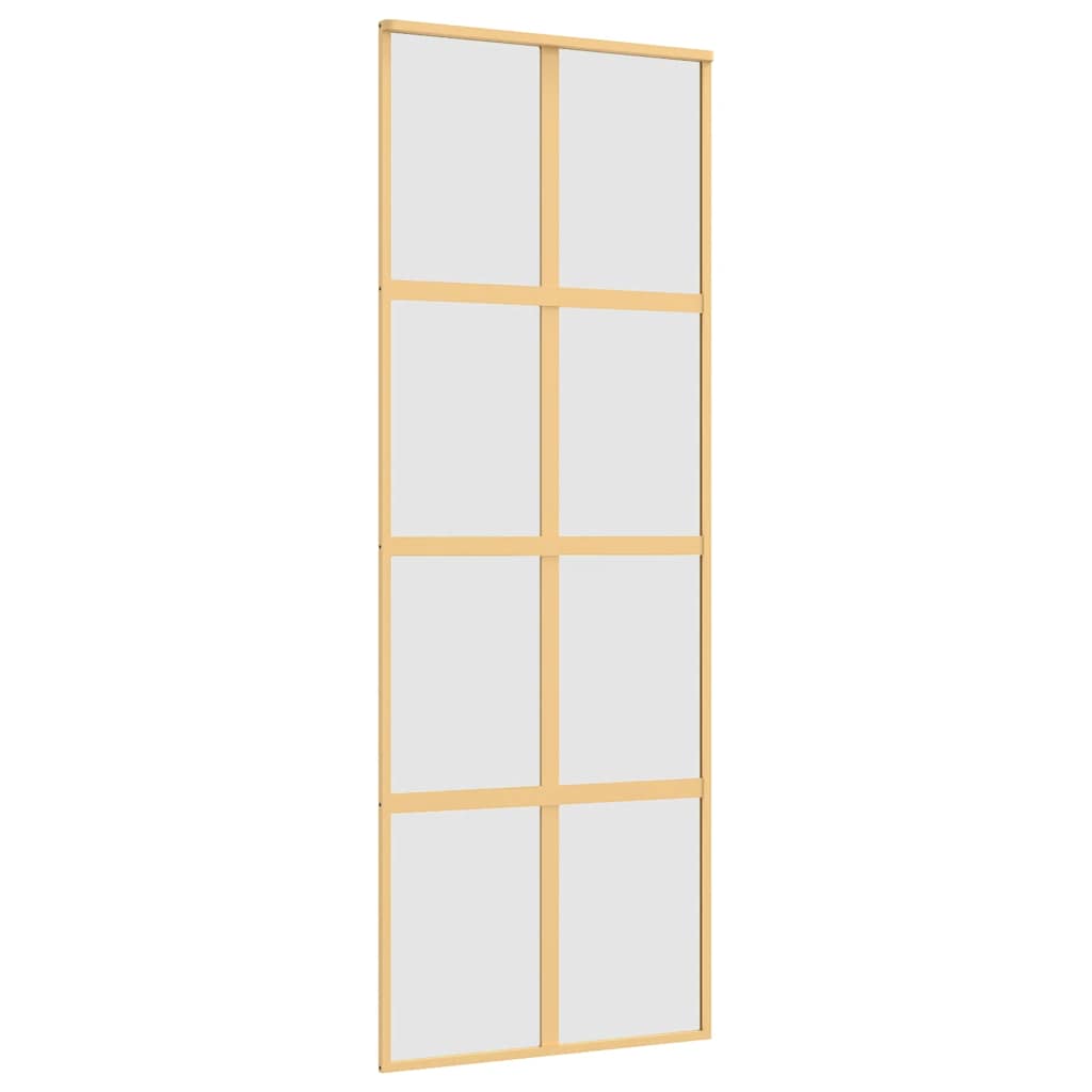 Puerta Corredera Dorada Vidrio ESG Esmerilado Aluminio 76x205cm