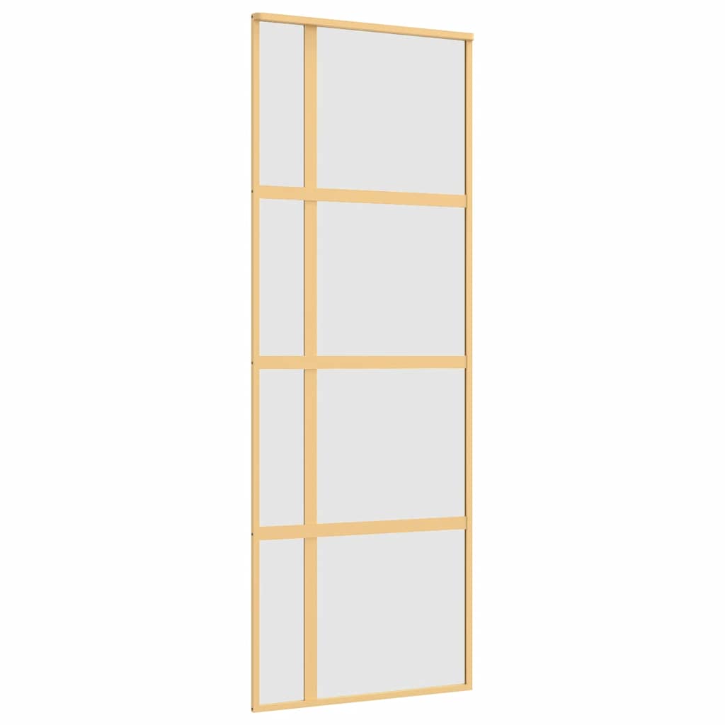 Puerta Corredera Dorada Vidrio ESG Esmerilado Aluminio 76x205cm
