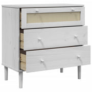 Commode senja aspect rotin bois de pin blanc massif 80x40x80cm v4393 - Vetonek