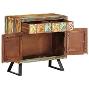 Vetonek Commode en bois massif recyclé multicolore 70x35x70 cm